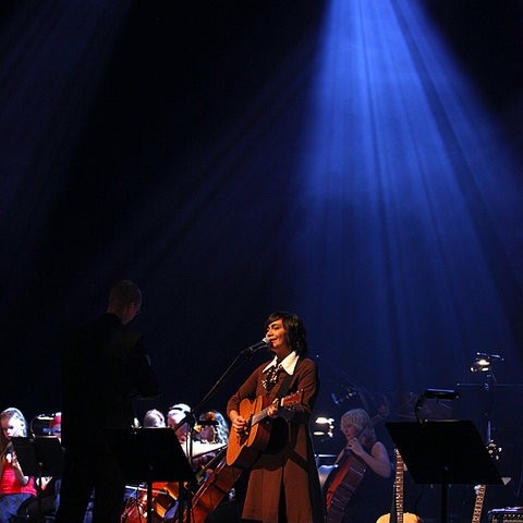 Lovísa og strengjasveit Tónlistarskólans á Akureyri