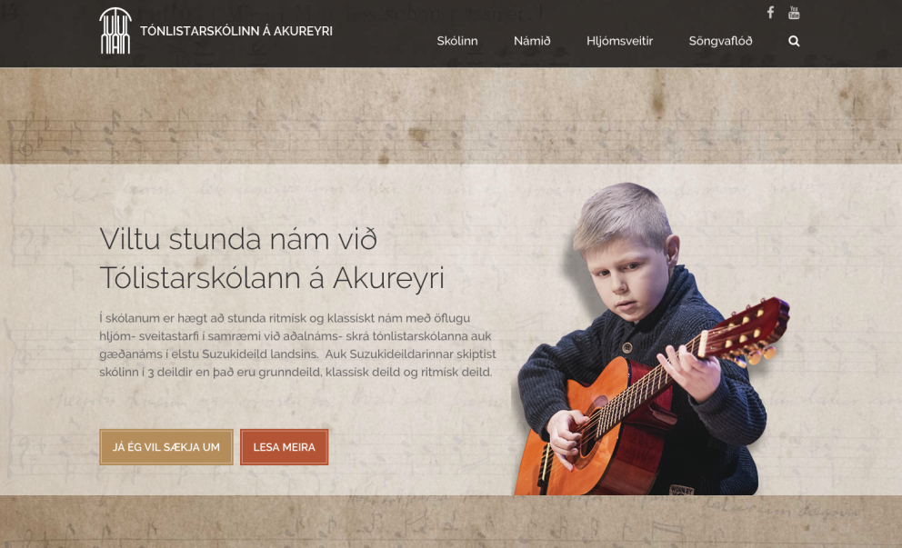 Ný vefsíða Tónlistarskólans