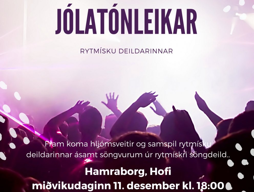 Jólatónleikar rytmísku deildarinnar í Hamraborg