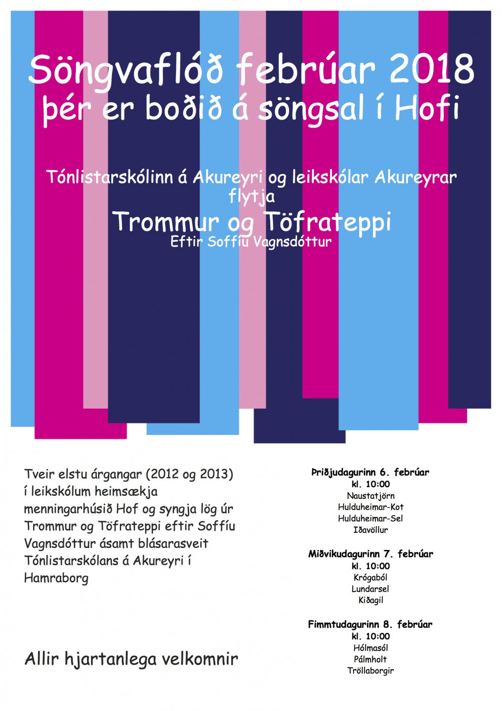 Söngsalur í Hofi í febrúar